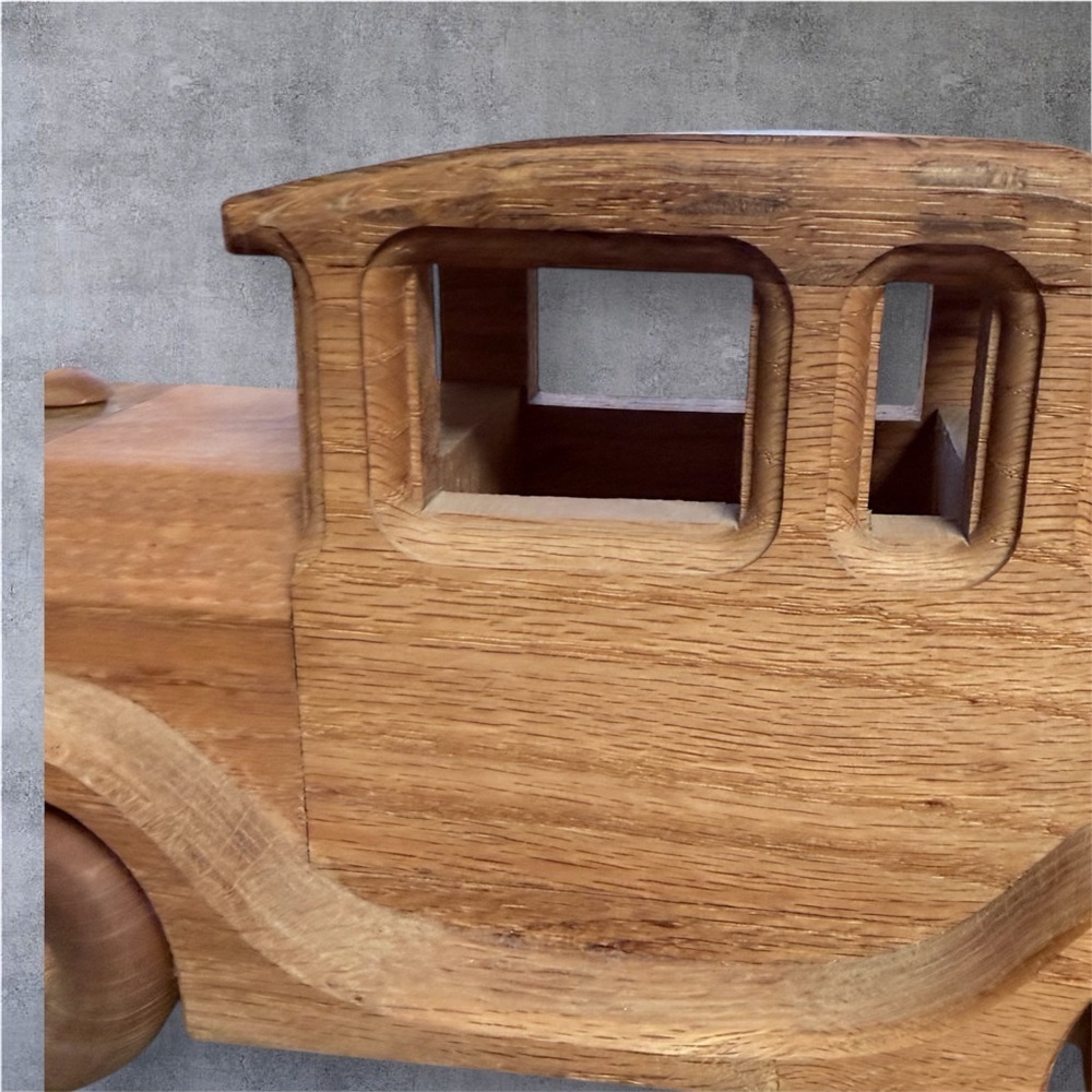 Vintage Wooden Model A Car 1979 Ol’ Tyme Toys by Gayle Anderson Handmade Oak - Picture 11 of 13